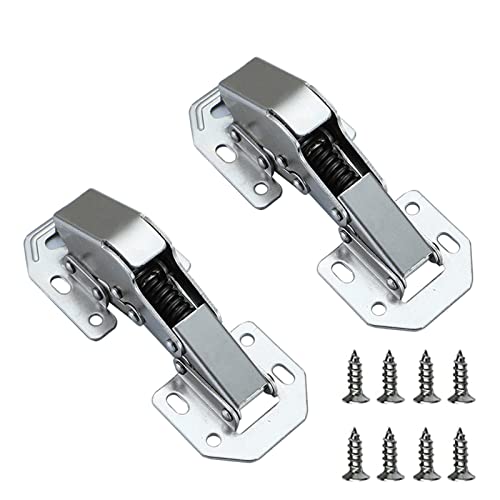 Hidden Cabinet Hinges For Doors Surface Mount Concealed Cabinet Hinges For Kitchen Cabinets Frameless With Screws Degree Spring Hidden Hinges For Cupboard Wooden Boxes(2） #TOP16