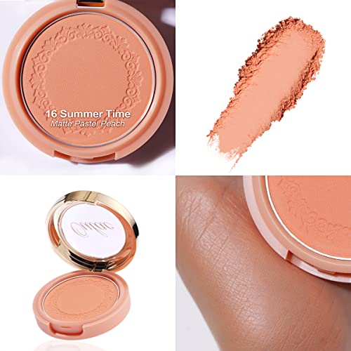 Oulac Peach Blush Makeup| Highly Pigmented Cream Blush| Natural Matte Glow| Shape & Highlight Face| Cruelty-Free Blush With Rose Oil| Peach Blush 4.8G #TOP3