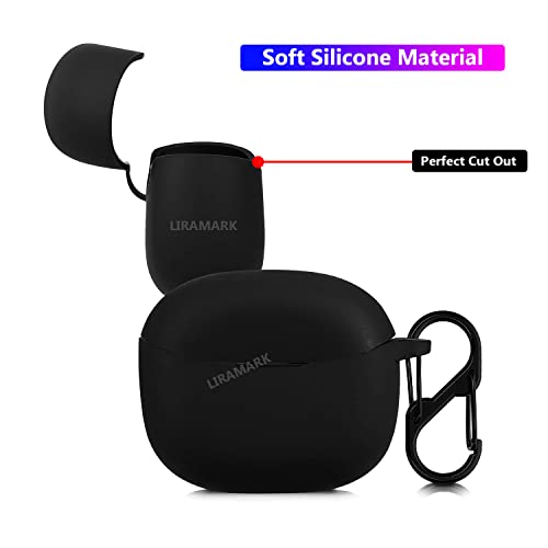 Image of LIRAMARK Shockproof Protective Silicone 360 Cover Case with Buckle Designed for Anker Soundcore R100 (Black)