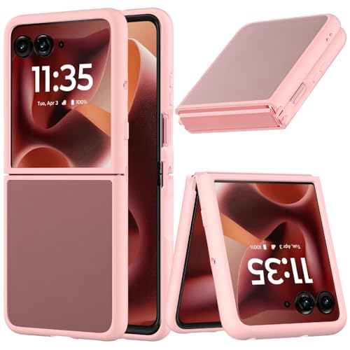 KEKBOXQ Case for Motorola Razr Ultra 2025/Razr Ultra 2026 Phone Case,Slim-Fit Hard PC Bumper Shockproof Silicone Protective Cases,Pink