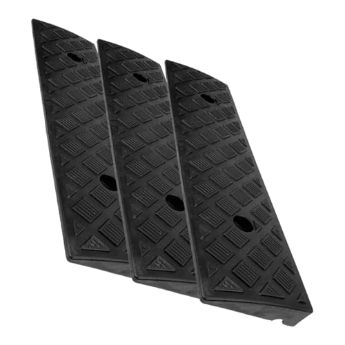 Juego de 3 rampas para cordón, 50X13X3 cm, negro miniatura 1
