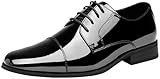 Jousen Mens Dress Shoes Tuxedo Patent Oxford Classic Comfortable Dress Shoes for Men (AMY9068 Black 10.5)