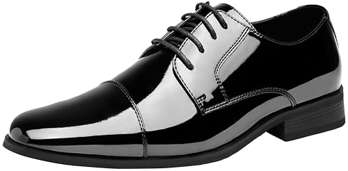 Jousen Men's Patent Oxford Dress Shoes