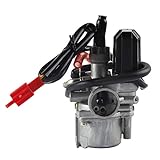 Verbindung zum Filter: 28mm Wilktop 17mm Vergaser, Roller Vergaser Motorrad Carburetor mit E-Choke 2-Poligern Anschluss