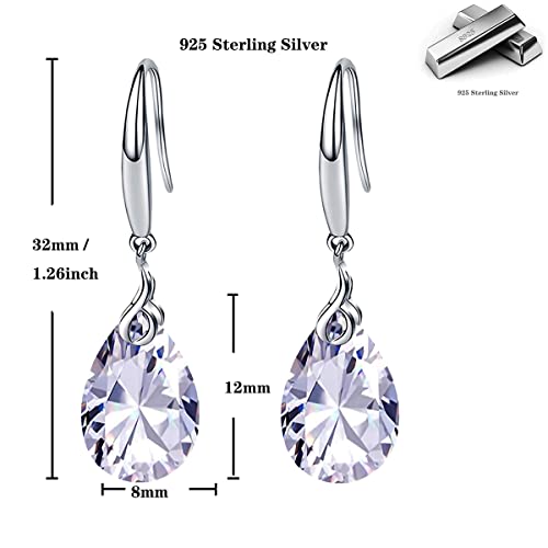 Ml S925 Sterling Silver 12Mm Naked Drill Swarovski Element Crystal Earrings For Women (Earrings White Color) #TOP4
