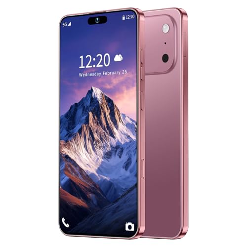 SZV 17 Ultra 12+512GB Smartphone Unlocked Cell Phone,6.99" HD Screen Android 15 Battery 7000mAh Unlocked Phone,Face ID/Fingerprint Button Unlock/Photos/Dual SIM/5G/GPS (Rose Gold, 12+512GB)