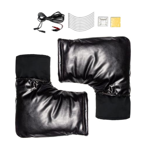 Generisch Guantes para manillar de motocicleta, 12 V, resistentes al agua, calentados para moto de nieve, para manillar de moto de invierno, puños y manoplas para bicicleta, ATV y coche eléctrico