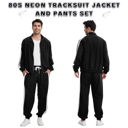LXWGYAPM 80s Outfit for Men Women Hip Hop Party Clothing，Black：XX-Large by LXWGYAPM - Used condition - Image 2