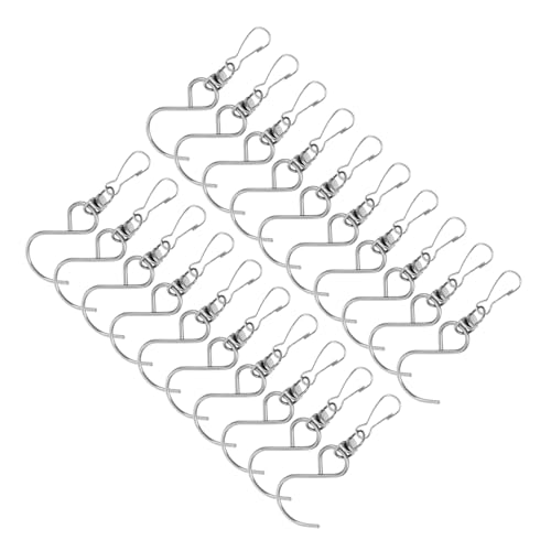 Hohopeti 20 Ganci Girevoli a S in Acciaio Inossidabile 85Mm Clip Rotanti a 360 Gradi per Appendere Campanelli Eolici Vasi di Fiori e Decorazioni da Esterno Supporti per Giardino