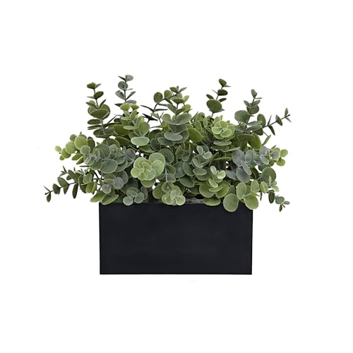 Eucalyptus artificiel noir avec pot rectangulaire deco maison interieur moderne