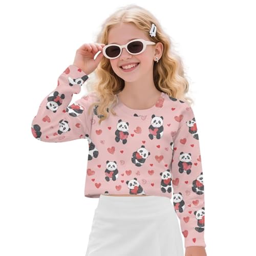 Crop Tops for Kids Long Sleeve Shirts for Girls Cute Sweatshirts Fall Fashion Outfits - Main Image