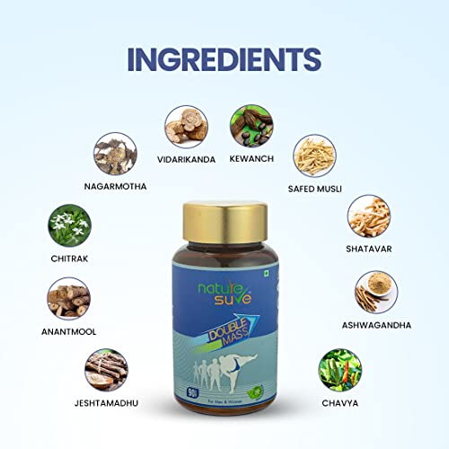 Nature Sure Double Mass Tablets for Men and Women - 1 Pack (90 Tablets)