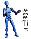 JEXOWIQ 1 pieza Figura De Acción T13, figuras, Muñeco Robot Articulado T-13 Figura De Acción Robot T13 Decoración De Escritorio para Los Amantes De Los Juegos De Juguete(azul)