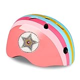 PATHLANE Kids Helmet, Glitter Bike Helmet, Toddler Helmet for Boys and Girls 3-8 Years, Adjustable, Comfortable Children's Helmet for Skateboard, Bicycle, and Scooter (Red)
