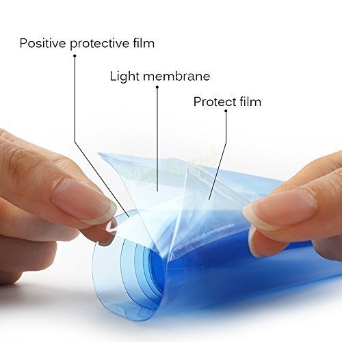 Komas 12” X 48” Tint Vinyl Film Sticker Sheet Roll For Car Headlight, Tail Lights, Fog Lights With Squeegee + Cutter (Glossy Light Black) #TOP2