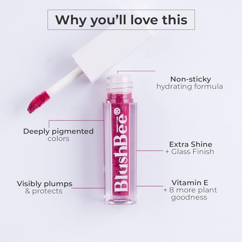 Image of Vegan Hydrating Glossy Lip Gloss | Lightweight, Waterproof, Long-Lasting Shine, Suitable For All Skin Types, Plumps & Protects, Lip Gloss For Women - Plum Pursuit - 2.5Ml