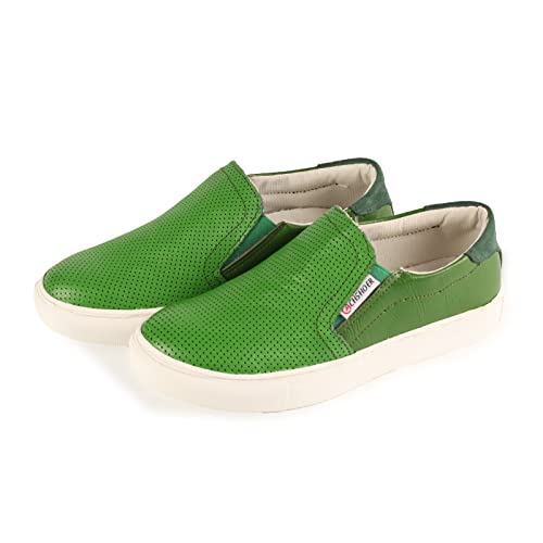 Image of Perforated Slip-On Women Sneaker Green 9.5