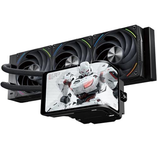 Image of Thermalright Wonder Vision 360 Turbo ARGB Black CPU Liquid Cooler,for AM5 /Intel LGA1851 /1700,6.67'' 3D Curved Screen with 2400x1080 Resolutions,Magnetic Panel Screen,360MM Aio