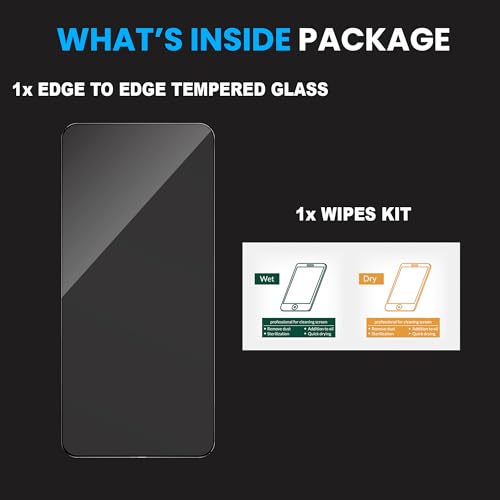 Image of ArmourPro Military Grade Gorilla Tempered Glass Screen Protector Compatible For Redmi Note 14 SE (6.67 Inch) With Easy Installation Kit| Edge To Edge Coverage |Black