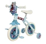 MV Frozen 2-In-1 Training Toddler Bike - Convertible Training and Balance Bike for 2+ Years Girls and Boys with Removable Pedals and Stabilisers - Adjustable 10 Inches Bikes for Kids