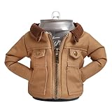 Puffin The Detroit Jacket Insulated Can Cooler Sleeve 12oz & 16oz Tall Can - Non Slip Base, Beer Soda Drink Jacket for Cold or Hot Beverages - Chestnut