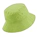 The Hat Depot 100% Cotton Long Brim & Deeper Packable Summer Travel Fashion Bucket Hat (L/XL, Lime)