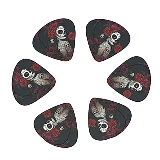 Médiators de guitare 12-Pack Day Of The Dead Girl’S Skull Face Art médiators de guitare pour guitare électrique guitare… - Les Beatles, Paul McCartney, John Lennon, RIngo Starr, George Harrison