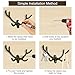 HERNGEE Cast Iron Antler Wall Hook – Rustic Deer Antlers Coat & Key Hook for Wall, Heavy-Duty Cast Iron Hook, Farmhouse Décor, Bronze Finish, 1 Pack