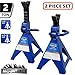 Mountain 52009 2 Ton Automotive Jack Stands for Garages, Repair Shops, and DIY, 4,000 lbs.. Capacity, Lightweight, Heavy Duty Steel Frame, Adjustable Height 10.3