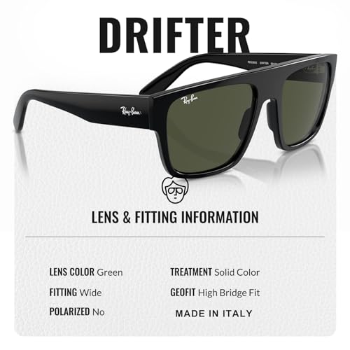 Ray-Ban RB0360S DRIFTER Square Shaped Sunglasses for Men & Women with Official RAYBAN Eyewear Kit4