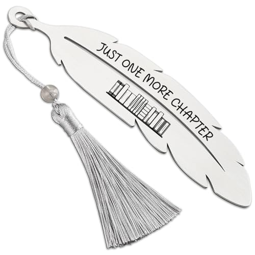 Just One More Chapter, regalo para amantes de los libros, marcador literario, marcador laminado, regalo para ella, temporada de graduación, regalo de regreso a clases para estudiantes, marcador de