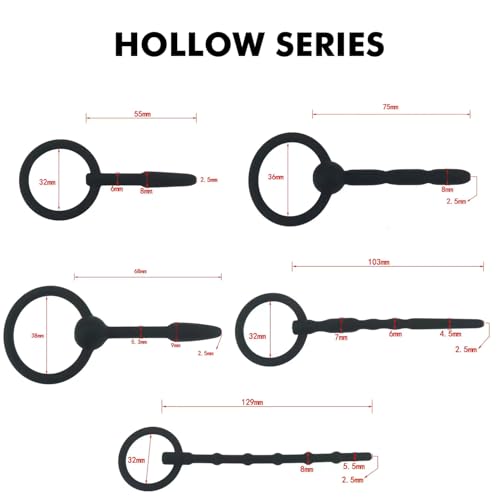 8 Stück Silikon Dilator Set Penis Plug Dilatatoren Harnröhren mit Penisring Harnröhre Multifunktional Plugs Sexspielzeug Set Penis Stimulator Katheter Harnröhrenstimulation Sexspielzeug für Männer