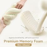 HIKEMAN Camping Memory Foam Pillow - Ultralight Travel Pillow,Backpacking Pillow with Removable Cover,Ergonomic Pillows,Neck Lumbar Support for Outdoor Camp,Sport,Hiking,Backpacking Sleep (Army Green)