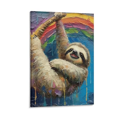 Peinture Toile Sloth Impression Fine Art Déco Salon Design