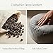 GAGAGIGO Meditation Cushion (Zafu) with Buckwheat Filling – Ergonomic Support for Proper Posture, Premium Meditation Set with Breathing Light & Accessories