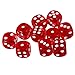 Yourandoll 10 STÜCKE Polyedrische Würfel D6 Würfel 16mm Acryl Dice Spielwürfel for DND RPG Dungeons & Dragons Brettspiel Kartenspiel (Rot)