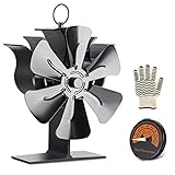 🔥🔥🔥FUNCIONAMIENTO AUTOMÁTICO Y SIN COSTO: Ventilador del horno Sin instalación, sin problema, sin batería ni fuente de alimentación. Simplemente colóquelo en una estufa encendida y absorberá el calor generado por la chimenea o chimenea para generar electricidad y enviarlo a la base del ventilador para impulsar las aspas. Aumenta la circulación de aire en la habitación y mejora la capacidad de calefacción de la estufa. Cuanto más se calienta la estufa, más rápido giran las aspas.