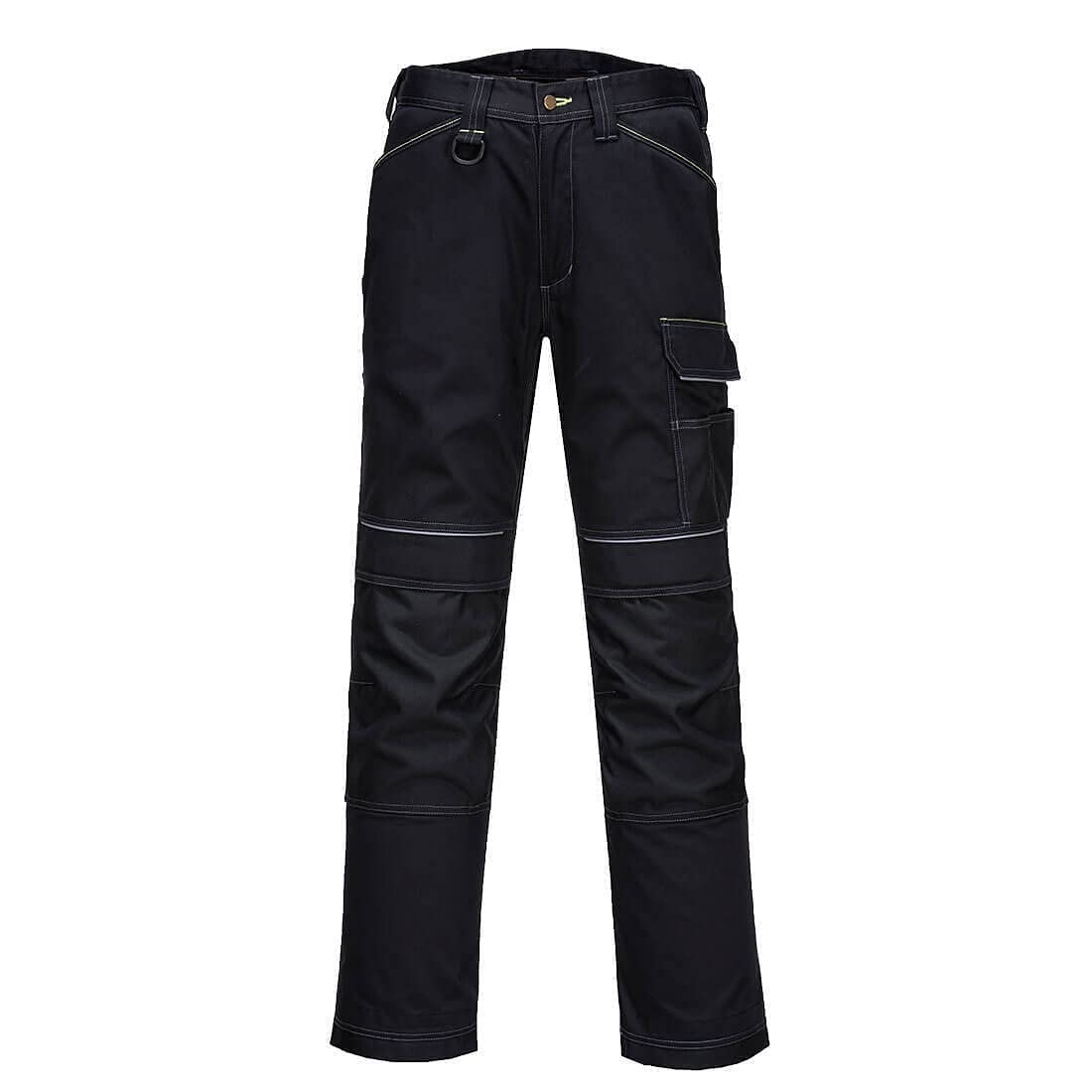 Portwest Black Pw3 Lightweight Stretch Work Trousers