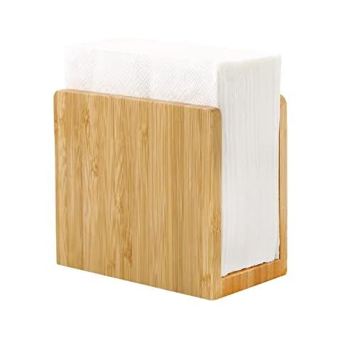 Bamboo Napkin Holder for Table and Countertops Cover