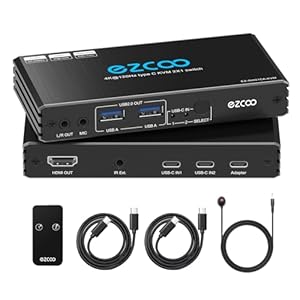 ROFAVEZCO 4K 120Hz USB-C KVM Switch HDMI 2.1