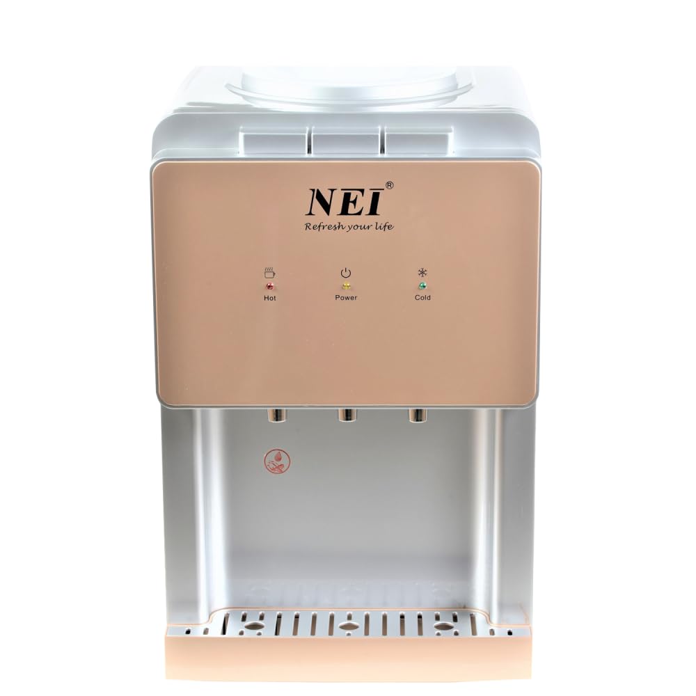 Distributore d'acqua per ufficio NEI HSM-310TB, riscaldamento/raffreddamento dell'acqua, con compressore, 10,5 Kg, oro