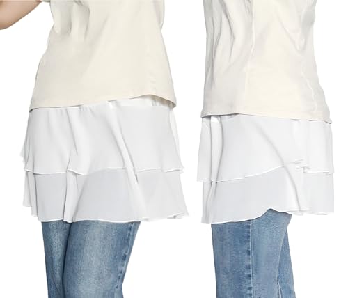 Image of Vanrose Jan Womens Lace Shirt Extender See Through Lace Underskirts Layering Half Slip Clothing Accessories
