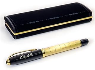 Personalised Custom Premium Golden Design Metal Pen + Gift Box | Design A Truly Unique Present | Laser Engraved