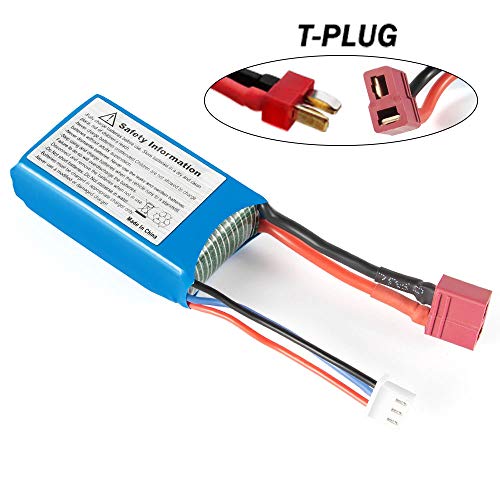 RC Car Rechargeable Li-Po Battery T-Plug 7.4V,1200mAH Upgrade Spare Part Apply for HBX 18859E
