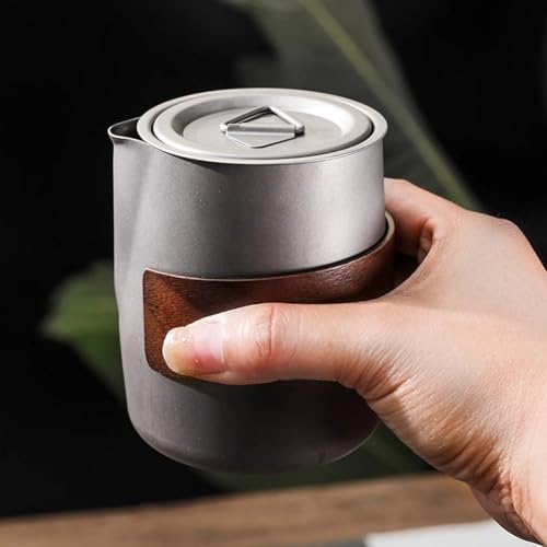 Préparation de thé légère en titane avec 3 tasses de camping - 8