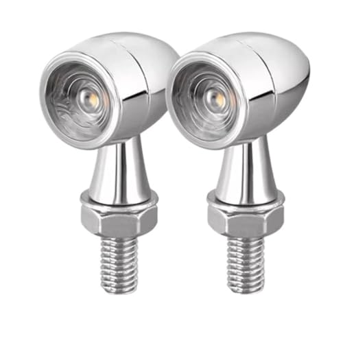 Clignotants LED pour motos 12V 8mm avec feux de signalisation ambre et rouge