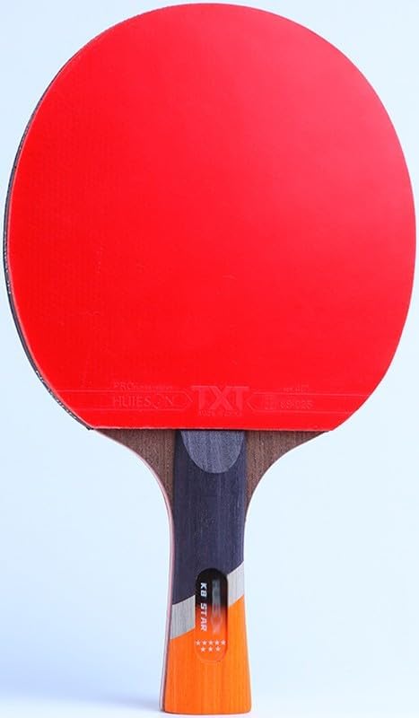 JITEM Ping Pong Paddle with Carrying Bag, Offensive Professional Table Tennis Racket, Double-Sided Rubber, Pure Wooden Handle(Color:A)