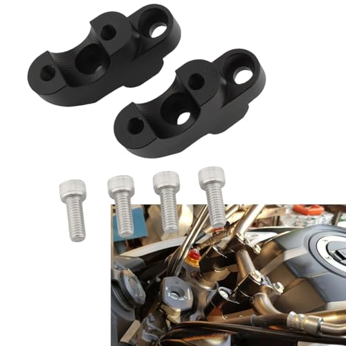 Motorrad Lenker Riser Mount Clamp Adapter für Honda NC750X NC700S CB300F CB400F CB500F 2012-2017 Schwarz/Silber