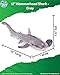 Real Planet Shark Plush Toy - Realistic Stuffed Animal Gift for Kids All Ages, Sea Creature Shark Plushie, Christmas Birthday Gifts (Gray Hammerhead, 16