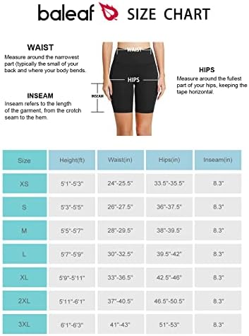 BALEAF Women's 8"/ 7"/ 5" High Waist Biker Shorts Yoga Running Volleyball Workout Gym with Pockets for Summer 5 BALEAF Women's 8"/ 7"/ 5" High Waist Biker Shorts Yoga Running Volleyball Workout Gym with Pockets for Summer